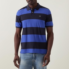 Shield Logo Striped Polo Shirt