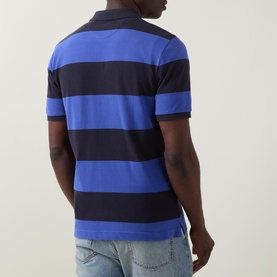 Shield Logo Striped Polo Shirt