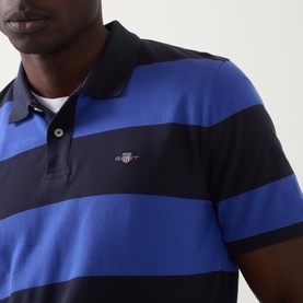 Shield Logo Striped Polo Shirt