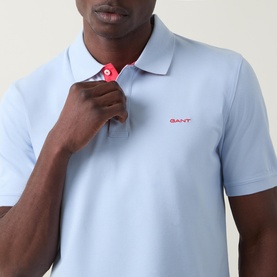 Logo Contrast Collar Polo Shirt