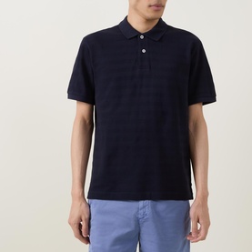 Logo Tonal Stripe Polo Shirt