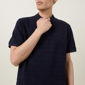Logo Tonal Stripe Polo Shirt