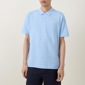 Logo Tonal Stripe Polo Shirt
