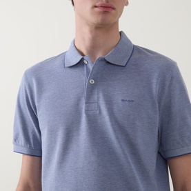 Tonal Tipped Logo Polo Shirt