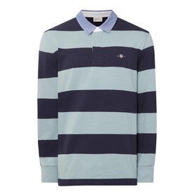 Shield Logo Striped Rugby Shirt