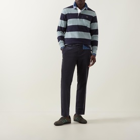 Shield Logo Striped Rugby Shirt