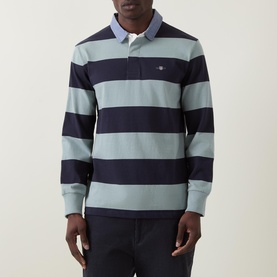 Shield Logo Striped Rugby Shirt