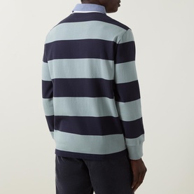 Shield Logo Striped Rugby Shirt