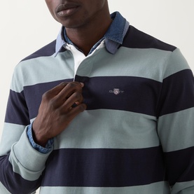 Shield Logo Striped Rugby Shirt
