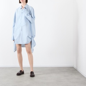 Knotted Shirt Mini Dress