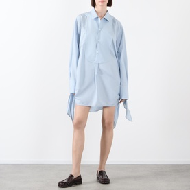 Knotted Shirt Mini Dress
