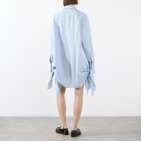 Knotted Shirt Mini Dress