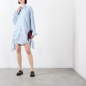 Knotted Shirt Mini Dress