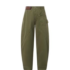 Twisted Workwear Barrel Leg Jeans