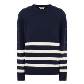 Button Breton Stripe Sweater