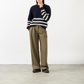 Button Breton Stripe Sweater
