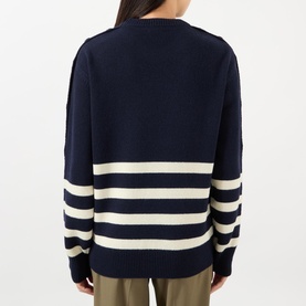 Button Breton Stripe Sweater