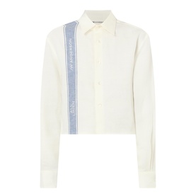 Stripe Logo Cropped Shirt