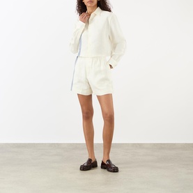Stripe Logo Cropped Shirt