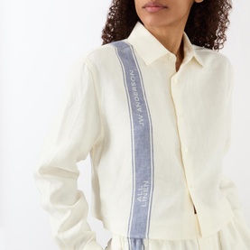 Stripe Logo Cropped Shirt