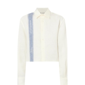 Stripe Logo Cropped Shirt