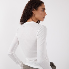 Sheer Ribbed Logo Top