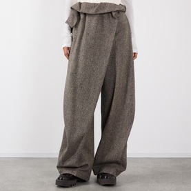 Fold-Over Belted Trousers