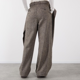 Fold-Over Belted Trousers