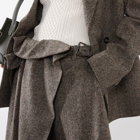 Fold-Over Belted Trousers