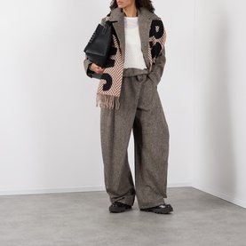 Fold-Over Belted Trousers