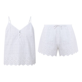 Broderie Anglaise Cami & Shorts Pyjama Set