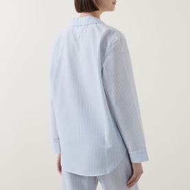 Striped Seersucker Logo Pyjama Top