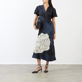 Gathered Waist Flared Dress