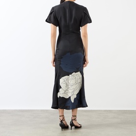 Gathered Waist Flared Dress