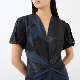 Gathered Waist Flared Dress