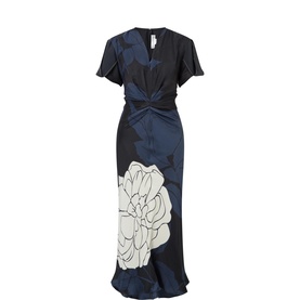 Gathered Waist Flared Dress