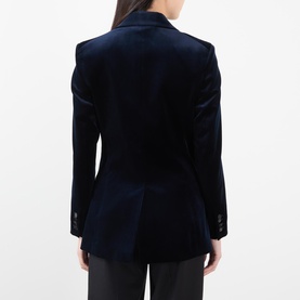 Single-Breasted Velvet Tuxedo Jacket