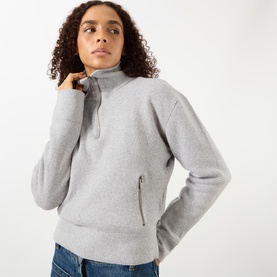 Half-Zip Fine Knit Sweater