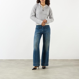 Half-Zip Fine Knit Sweater