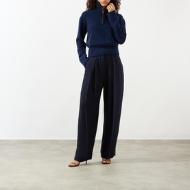 Half-Zip Fine Knit Sweater