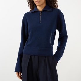Half-Zip Fine Knit Sweater