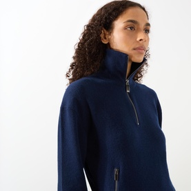 Half-Zip Fine Knit Sweater