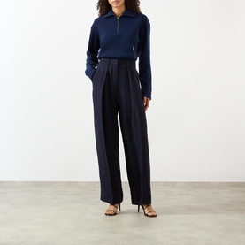 Half-Zip Fine Knit Sweater