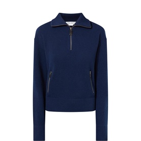 Half-Zip Fine Knit Sweater