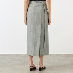 Check Print Pencil Skirt