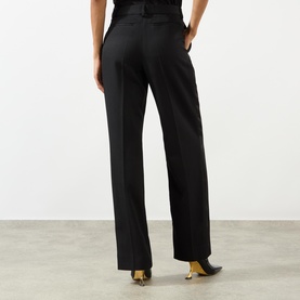 High-Rise Tailored Straight Leg Trousers