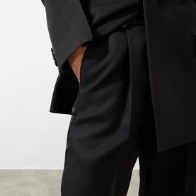 High-Rise Tailored Straight Leg Trousers