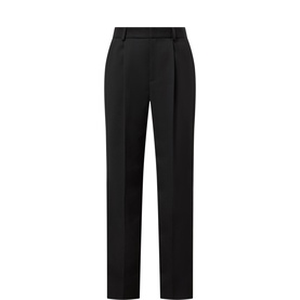 High-Rise Tailored Straight Leg Trousers