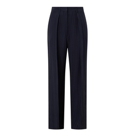 High-Rise Ribbed Jacquard Wide Leg Trousers