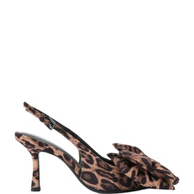 Ana Leopard Bow Slingback Heels